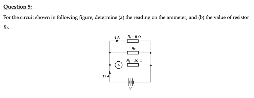 Question 5 For The Circuit Shown In Following Figure Determine A The