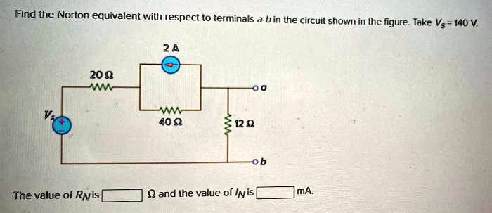 Solved Find The Norton Equivalent With Respect To Terminals Bin The