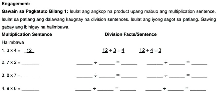 SOLVED Engagement Gawain Sa Pagkatuto Bilang 1 Isulat Ang Angkop Na