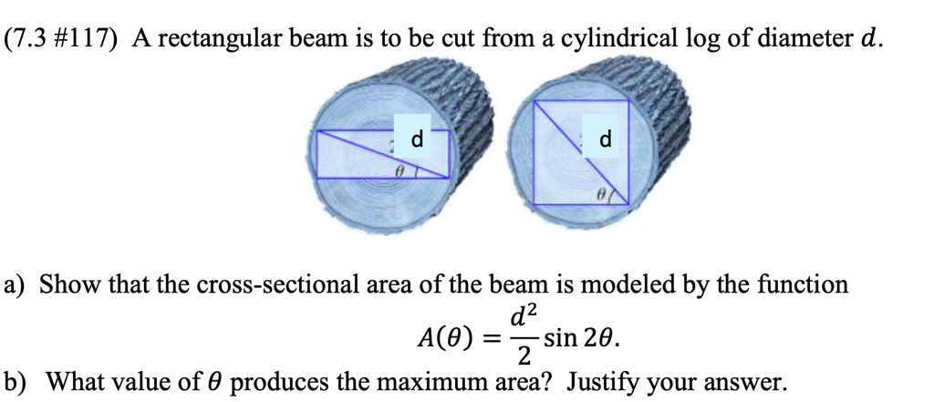 Solved A Rectangular Beam Is To Be Cut From A Cylindrical