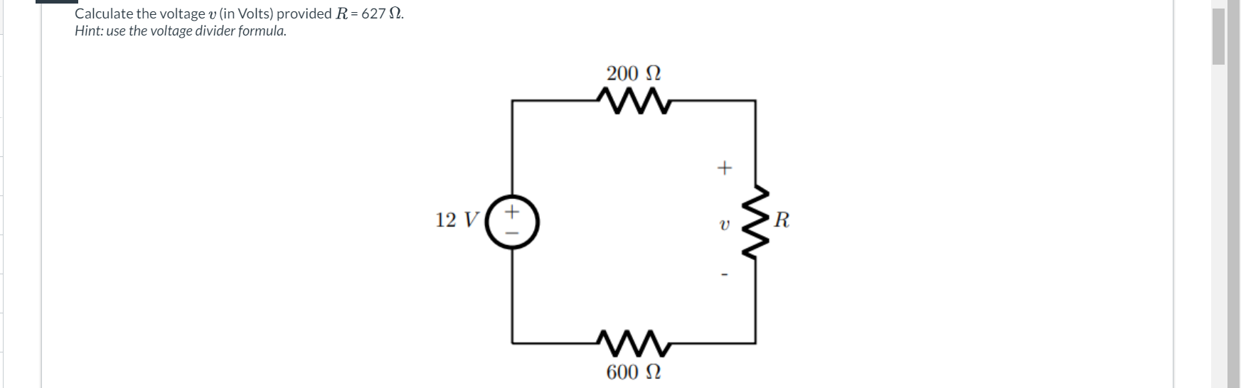 Calculate The Voltage V In Volts Provided R Hint Use The