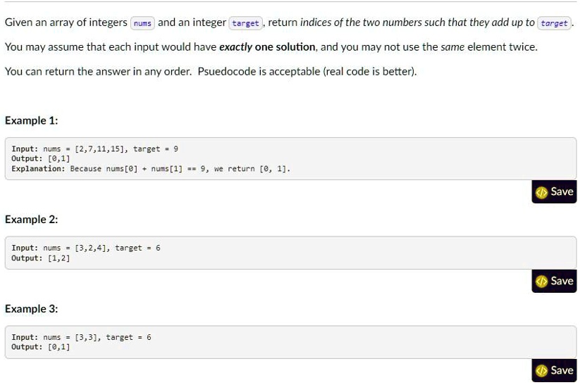 Given An Array Of Integers Nums And An Integer Target Return Indices