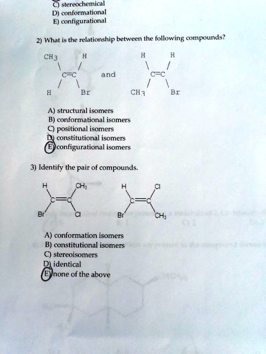 Stereochemical Conformational Configurational 2 What Is The