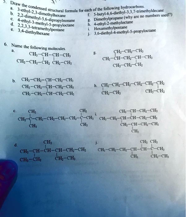 SOLVED Draw The 3 Ethyl 2 2 Dimethylhexane Structural Formula For