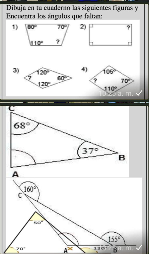 Solved Dibuja En Tu Cuaderno Las Siguientes Figuras Y Encuentra Los