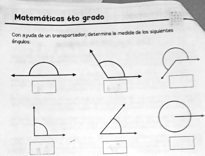 Solved Con Ayuda De Un Transportador Determina La Medida De Los