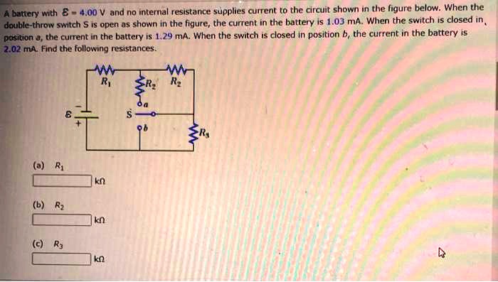 Solved A Battery With V V And No Internal Resistance Supplies