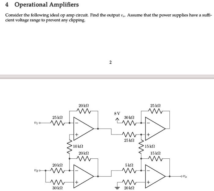 SOLVED Operational Amplifiers Consider The Op Circuit Shown Below