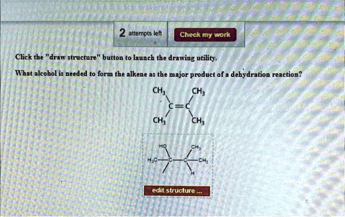 SOLVED 2 Attempts Left Check My Work Click The Draw Structure Button