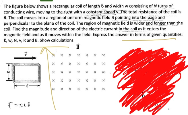 The Figure Below Shows Rectangular Coil Of Length And Width W