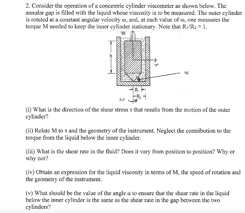 VIDEO Solution Consider The Operation Of A Concentric Cylinder