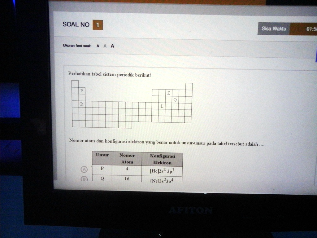 Solved Nomor Atom Dan Konfigurasi Elektron Yang Benar Untuk Unsur