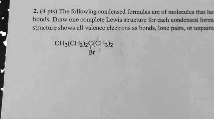 Solved Text Draw The Lewis Structure Pts The Following