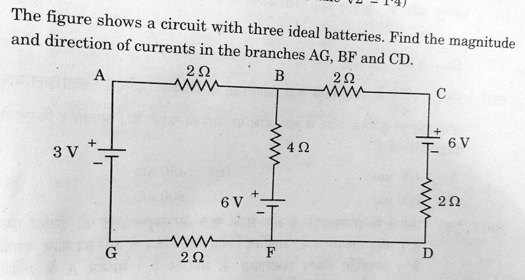 The Figure Shows A Circuit With Three Ideal Batteries Find The