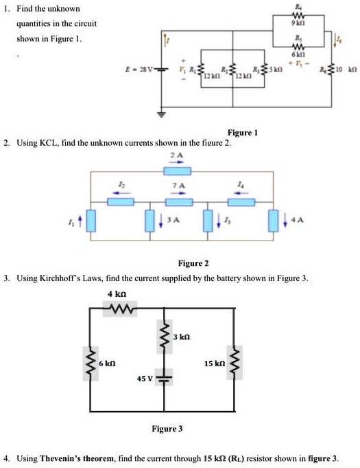 SOLVED Find The Unknown Quantities In The Circuit R 9 Shown In