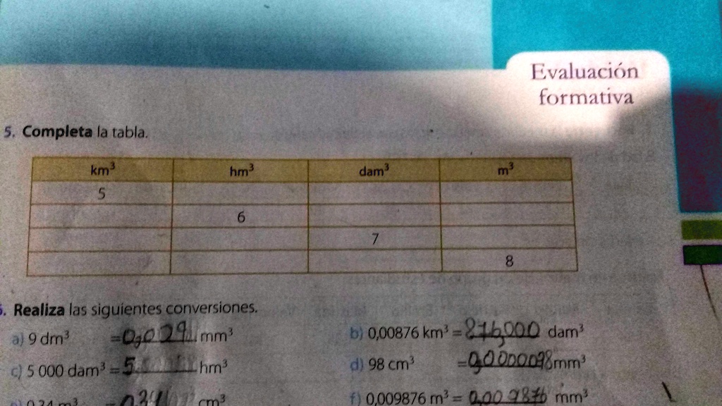 SOLVED Ayuda Por Fa Solo Es El Cuadro Es De Km3 Hm3 Dam3 M3 Solo Es La