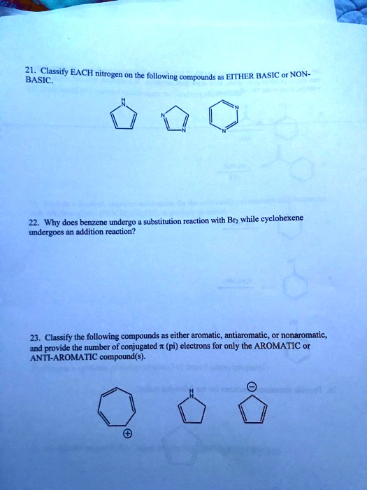 SOLVED Classify EACH Nitrogen In The Following Compounds As EITHER