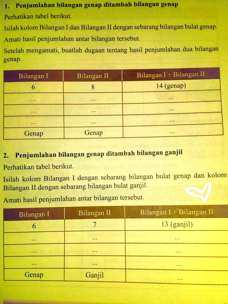 Solved Tolong Dibantu Ya Penjumlahan Bilangan Genap Ditambah