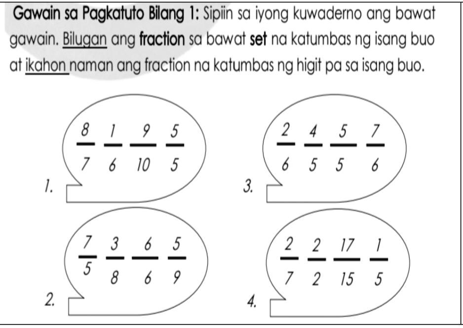 Solved Paki Sagutan Po Di Kase Ako Marunong Mag Fractione Eh Gawain