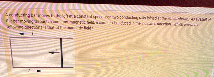 SOLVED Conducting Bar Moves To The Left At Constant Speed Von Two