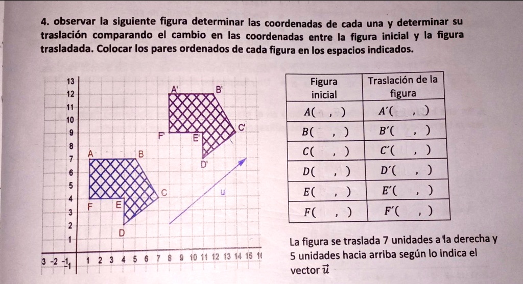 SOLVED Observa La Siguiente Figura Determinar Las Coordenadas De Cada