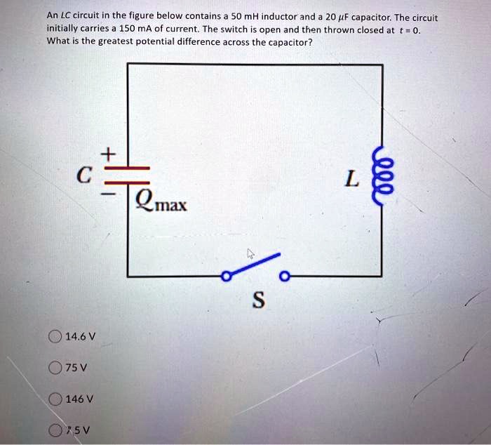 SOLVED An LC Circuit In The Figure Below Contains A 50 MH Inductor And