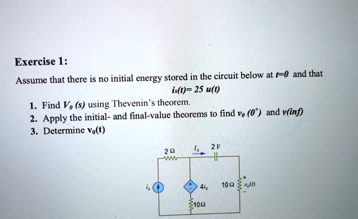 Solved Exercise Assume That There Is No Initial Energy Stored In