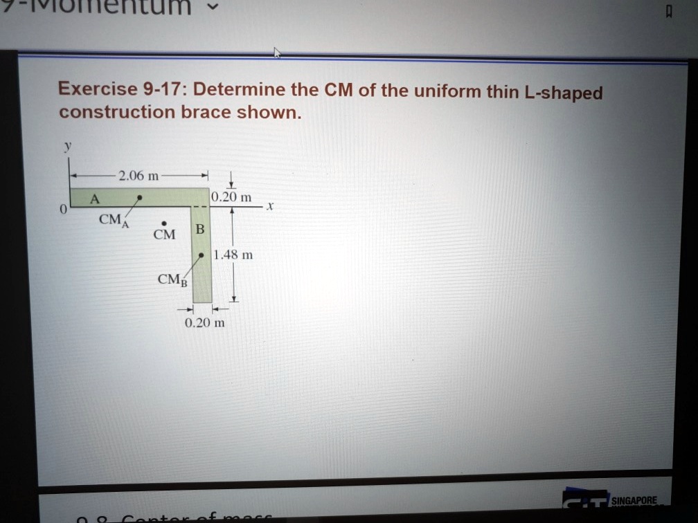 Solved T Iviometilum Exercise Determine The Cm Of The Uniform