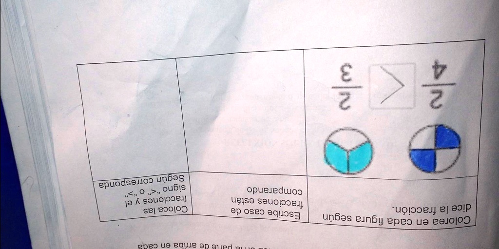 Solved Colorea En Cada Figura Seg N Dice La Fracci N Escribe Caso De