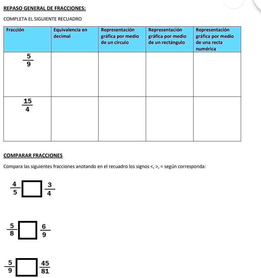 SOLVED Ayudaaa Porfa Es Para Hoy REPASO GENERAL DE FRACCIONES