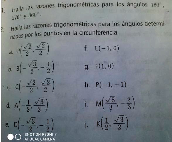 Solved Ayuda Me Toca Sacar Seno Coseno Y Tangente De Todos Los