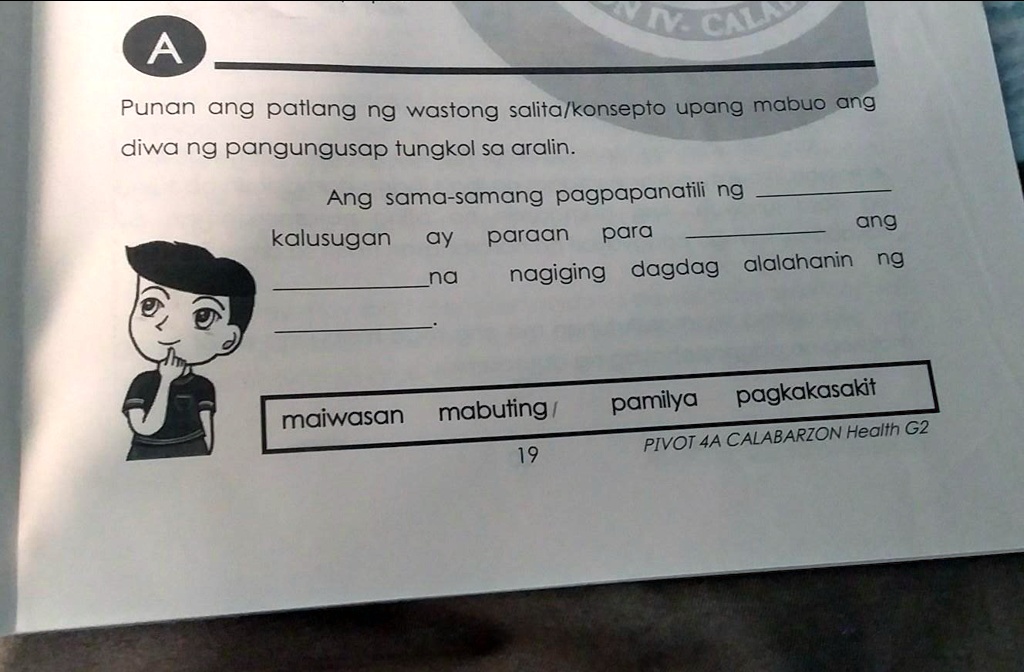 Solved Punan Ang Patlang Ng Wastong Salita Konsepto Upang Mabuo