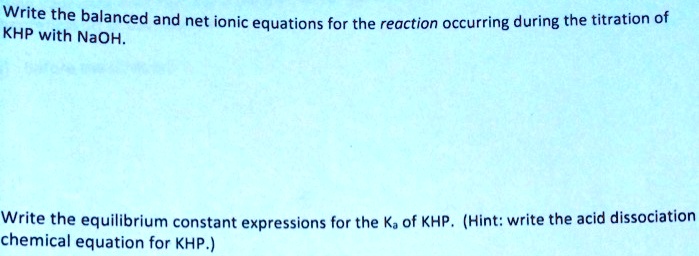 Solved Write The Balanced And Net Ionic Equations For The Reaction