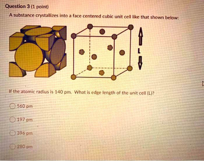 SOLVED Question 3 1 Point A Substance Crystallizes Into A Face