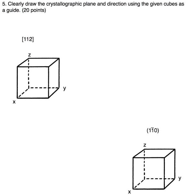 SOLVED Please Help 5 Clearly Draw The Crystallographic Plane And