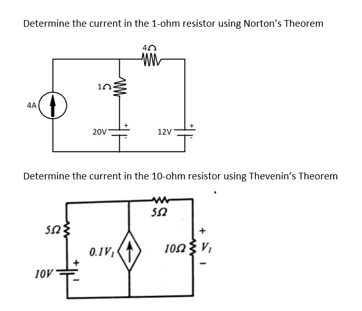 Determine The Current In The Ohm Resistor Using Norton S Theorem