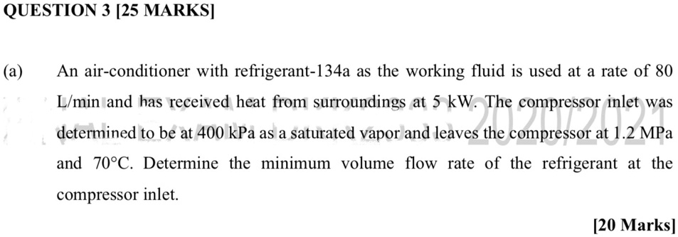 Solved Question Marks A An Air Conditioner With Refrigerant