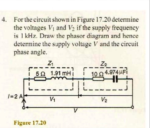 For The Circuit Shown In Figure Determine The Voltages V And V