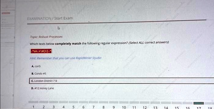 Examination Start Exam Topic Robust Processes Which Texts Below