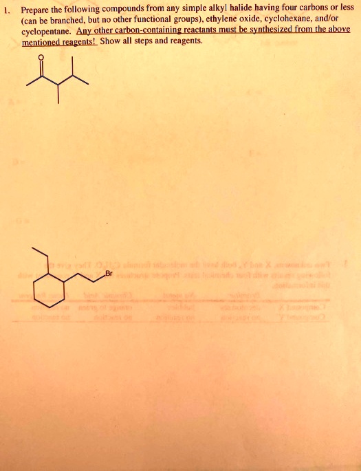 Solved Prepare The Following Compounds From Any Simple Alkye Halide