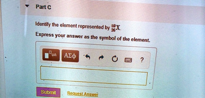 Solved Part Identify The Element Represented By Express Your Answer