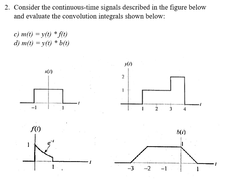 VIDEO Solution Consider The Continuous Time Signals Described In The