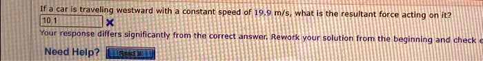 SOLVED If A Car Is Traveling Westward With A Constant Speed Of 19 9 M