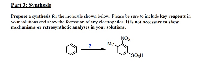 Solved Part Synthesis Propose A Synthesis For The Molecule Shown