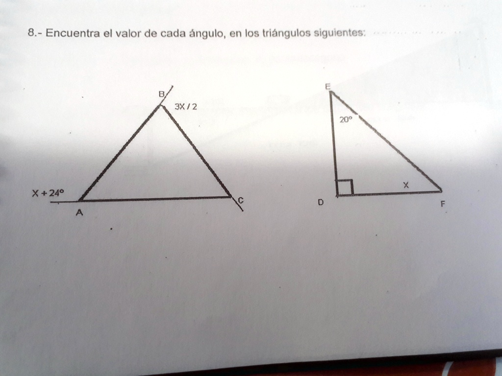 Solved Encuentra El Valor De Cada Ngulo En Los Tri Ngulos Siguientes