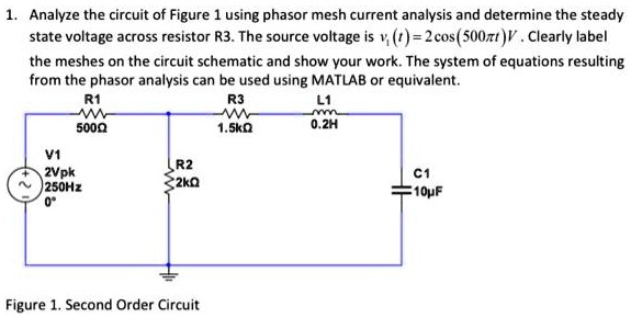 Solved Analyze The Circuit Of Figure Using Phasor Mesh Current