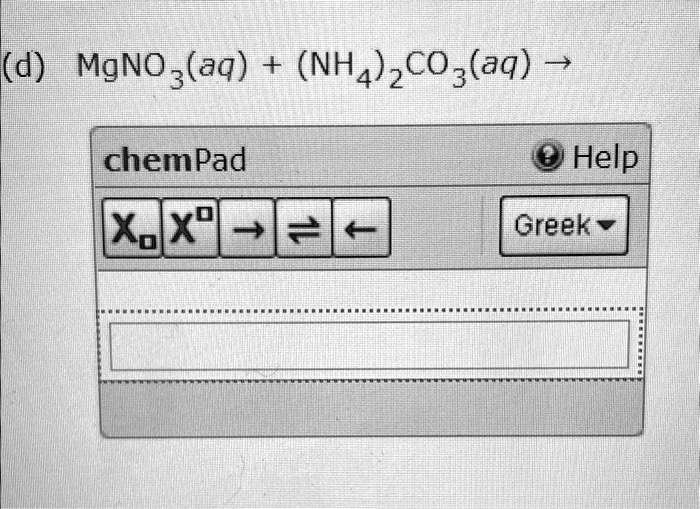 SOLVED Determine The Precipitate Produced