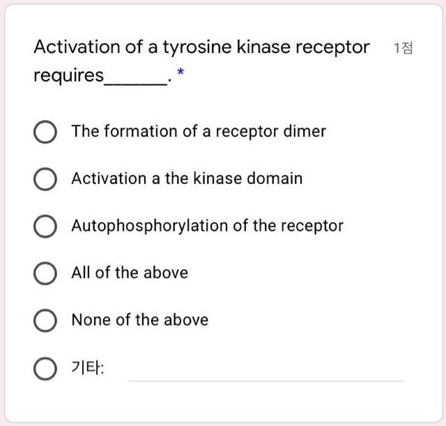 Solved Activation Of A Tyrosine Kinase Receptor Requires The