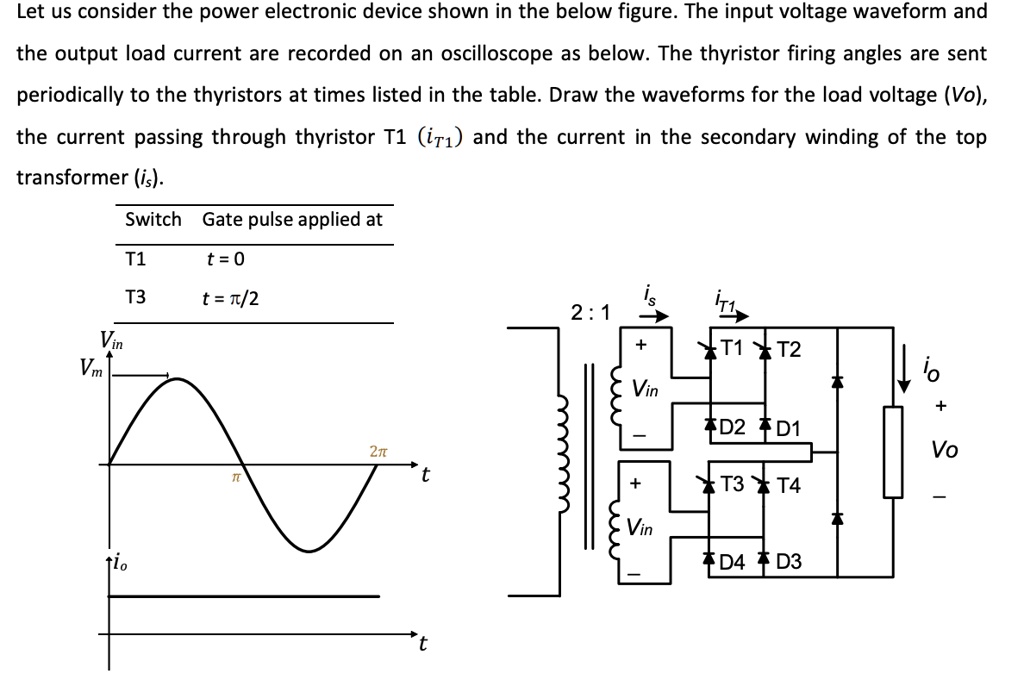 Solved Let Us Consider The Power Electronic Device Shown In The Figure