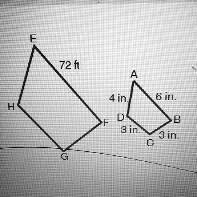 Solved Quadrilateral Abcd Is The Figure Below Represents A Scaled